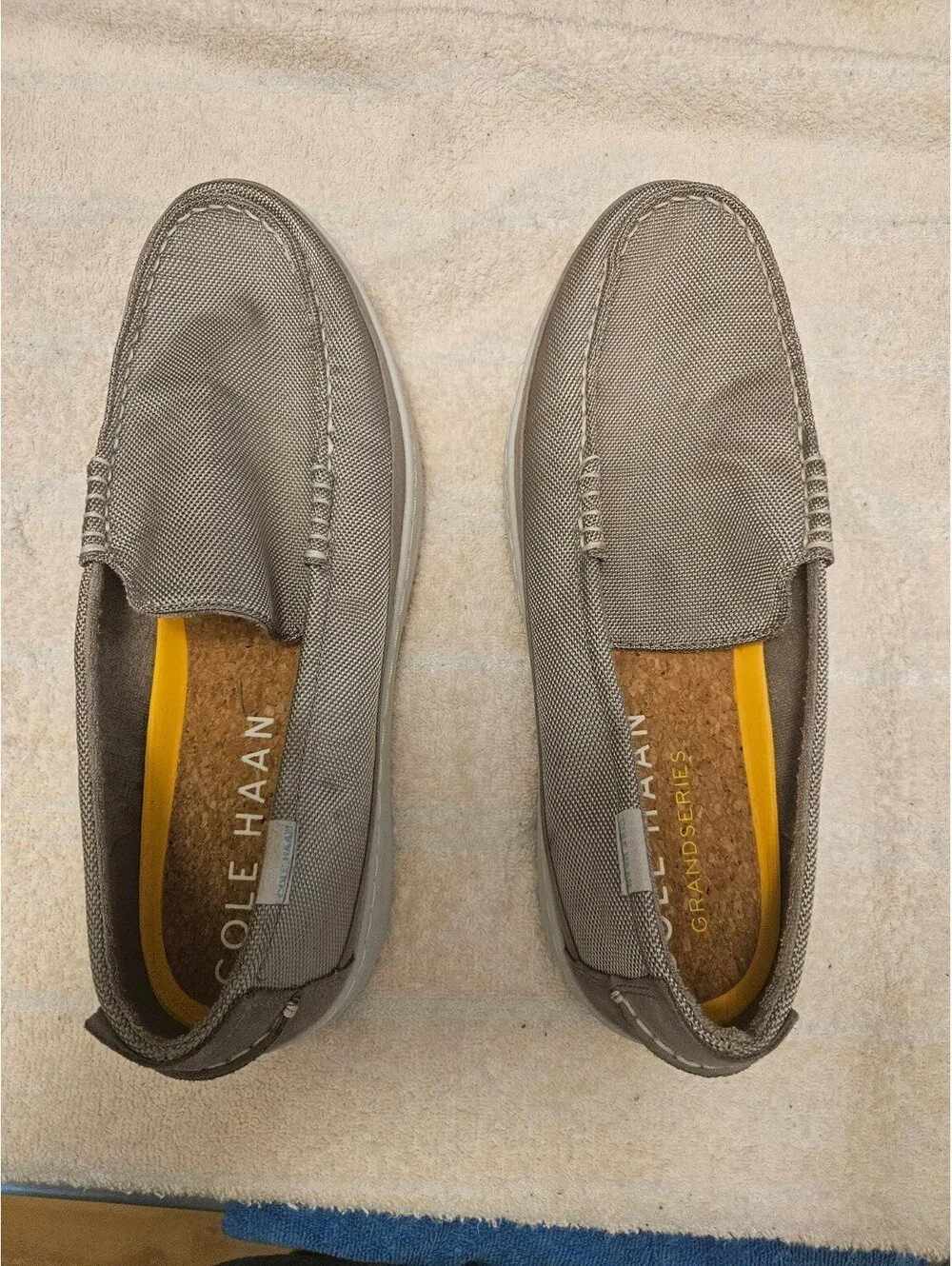 Cole Haan Grand Series Men's Slip On Loafers Gray Mesh Comfort Shoes 12M